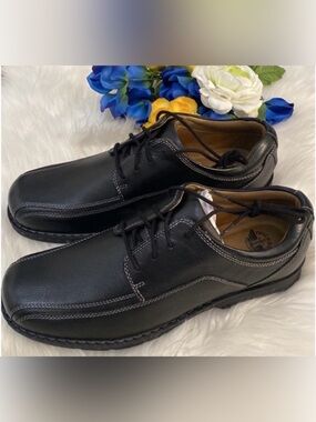 Men’s Dockers Sz 11.5 Black Leather Dress Casual Oxford Lace Up Shoes NEW! FIRM!